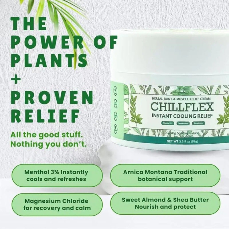 Crema Para Aliviar El Dolor Articular Chillflex Enfriamiento