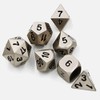 Metal Polyhedral Dice Set for Dungeons & Dragons DND (Silver)