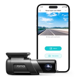 70mai True 2.7K 1944P Dash Cam M500, eMMC Built-in 128GB Storage, Powerful Night Vision with HDR, 170° FOV, 24H Parking Surveillance, Time-Lapse Recording, Built in GPS, ADAS, iOS/Android App Control