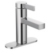 Moen Beric Chrome Modern One-Handle Single Hole Bathroom Faucet with