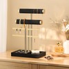 IZOGTQY jewelry holder organizer stand with Velvet Ring display for