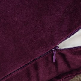 JIAHANNHA Velvet Purple Throw Pillow Covers Pack of 2 Spring Decorative Soft for Couch Sofa Bed Livingroom Office 18×18 Inches