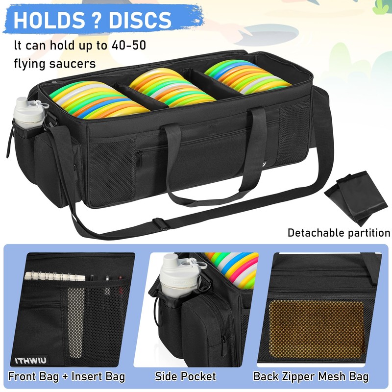 Disc Golf Storage Bag 25 X 10.2 X 10.2 Inch