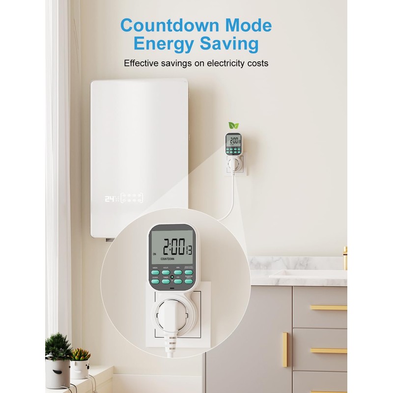 Digital Timer Socket with Countdown and Loop Mode, Maxcio Programmable