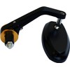MotorToGo Black Handlebar End View Mirrors with Golden Cover for