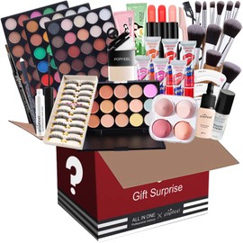 MKNZOME Professional Makeup Sets, 50 Pieces Makeup Set with Makeup Bag Filled Women Makeup Palettes Cosmetic Eyeshadow Lip Gloss Birthday Christmas Gift Set