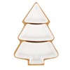 Cabilock Christmas Tree Platter Ceramic Serving Tray Porcelain Removable Snack