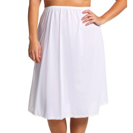 Shadowline Women's Flare Half Slip 28 Inch 47116, White, 3X