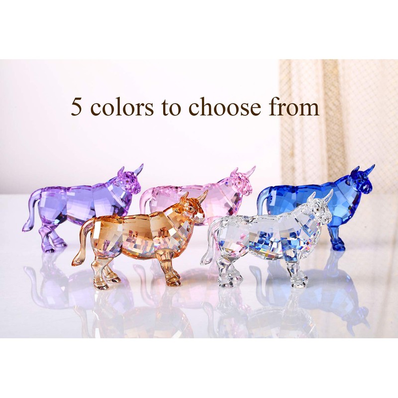 Crystal Bull Cow Ox Cattle New 2021 Home Decorations Figurines