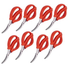 8 pieces crab Crackers,crab Leg Scissors for kitchen seafood lobster crab shrimp 6.1 inch-red