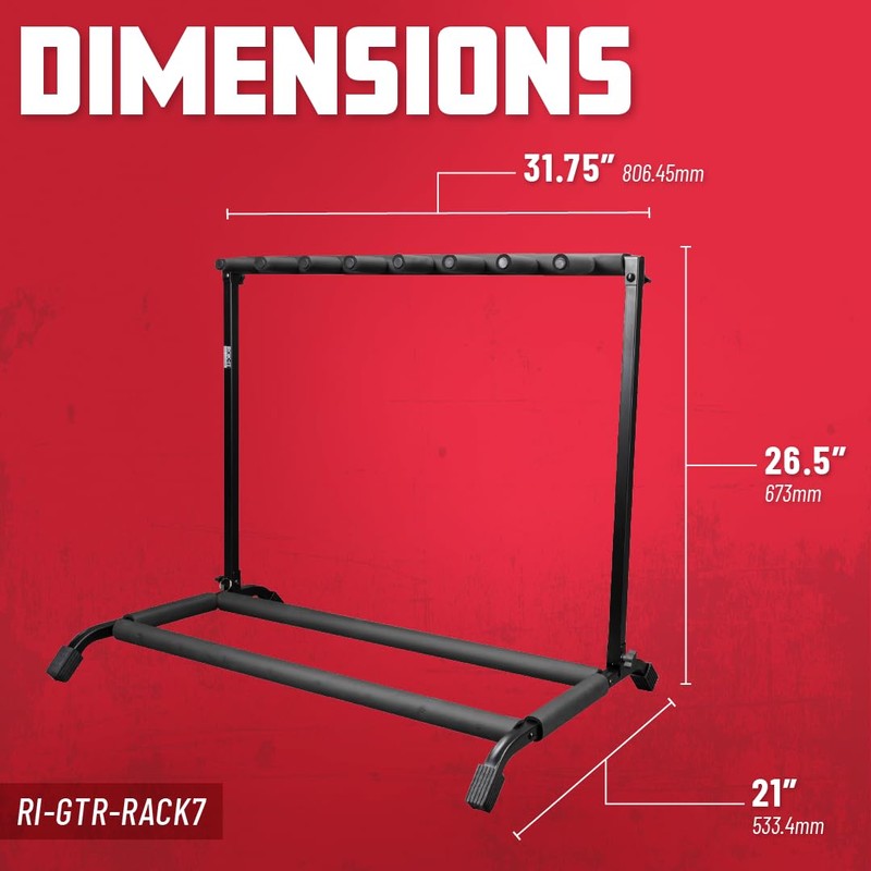 Rok-It Multi Guitar Stand Rack with Folding Design, Holds up