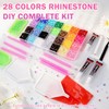 30000Pcs Bedazzling Kit with Rhinestones, 28 Colors 3mm Flatback Resin