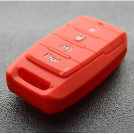 Zorratin Silicone Remote Key Fob Cover Case Protector for Ram 1500 2500 3500 2019 2020 2021 2022 2023 2024 2025 4 Buttons