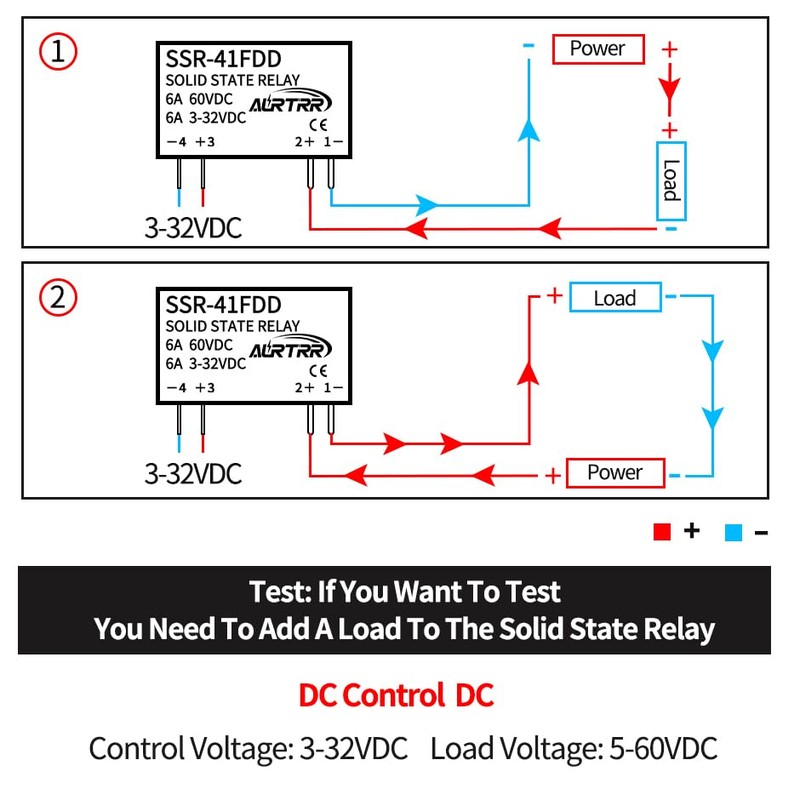 (10pcs)12V 5V 3v 3.3V Solid State Relay 1a,dc SSR,Input:3-32Vdc,Output:5-60Vdc,41Fdd,Non-Contact,Mini,Slim Ac