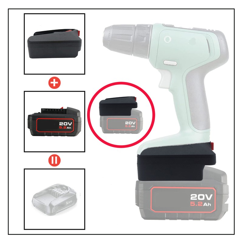 Lithium Battery Adapter 20 to 18V Integrated ABS Shell Battery