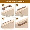 sourcing map 6Pcs Wood Drawer Pulls, 6 Inch Hole Center