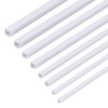 OLYCRAFT 40pcs 4 Size ABS Plastic Square Tube 3/4/5/6mm White