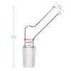 stonylab Angled Glass Adapter, Borosilicate Glass Pouring Adapter with 14/20