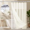 3-in-1 Shower Curtain Set, 72" x 72" Waffle Texture Shower