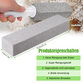 YUFFQOPC 6 Stück Everdrop Bimsstein Reiniger Bürsten Block Reinigungsblock Grill Brick Bimsstein Reinigungs Grill Bimsstein Reinigungsstein Grill Reinigung Stein Küche Bräter Backofen（15cm）