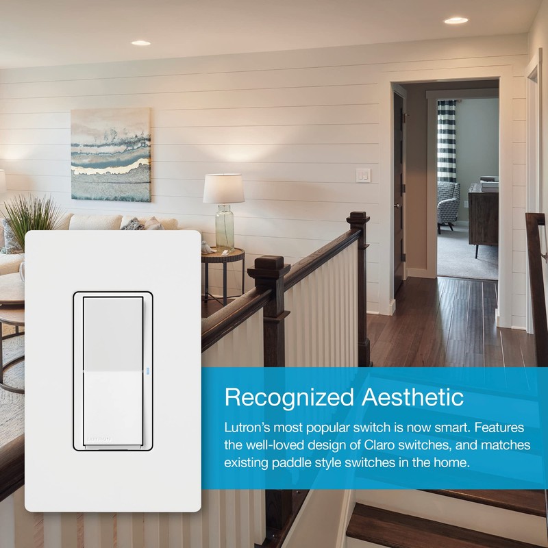 Lutron Claro Smart Light Switch w/ Wall Plate for Caseta