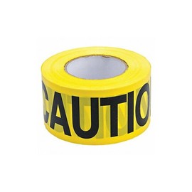 Brady 91212 200' Length, 3" Width, B-912 Polyethylene, Black On Yellow Color Barricade Tape, Legend "Caution"