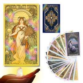 ［Fortune Teller-Supervised］Angelic Oracle Cards 2 Divination Oracle Cards Tarot Cards Natural Stone Crystal Spiritual Beginner-Friendly Gift