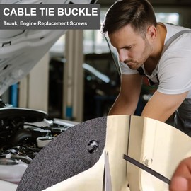 100Pcs Nylon Universal Cable Tie Buckle, Zipper Clips for Cars Quick Repair, Universal Zip Tie Clip Multifunctional Locking Tie Buckle Zip Tie