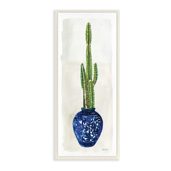 Stupell Industries Indoor Succulent Still Life Tall Prickly Cactus, Designed