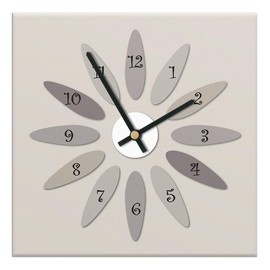 Mareli Wall Clock with Printed Paper - Suitable for Living Room, Kitchen, Office - Silent Movement