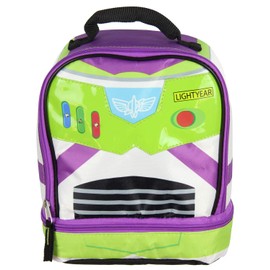 Toy Story Buzz Lightyear doble compartimento aislado iluminan Kids Tote Bolsa de almuerzo.