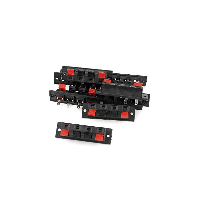 sourcing map 10 Pcs 4 Way Push Connector Plate Stereo