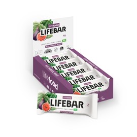 Lifefood Lifebar Energieriegel, Vegan Sportriegel, RAW BIO Rohkost, Vegan, Glutenfrei, Laktosefrei, Ohne Zuckerzusatz, Biologisch angebaut - 15er Pack (15 x 40 g) (Feige)