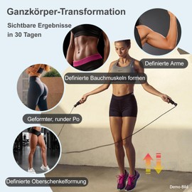 Professional Skipping Rope, Adjustable Fitness Rope with Comfort Handles, Grey/Black