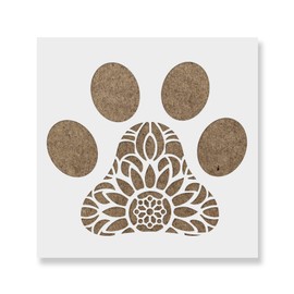 Mandala Dog Paw Print Stencil - Print Stencil, Transform Your Space with Dog Stencils, Paw Stencil