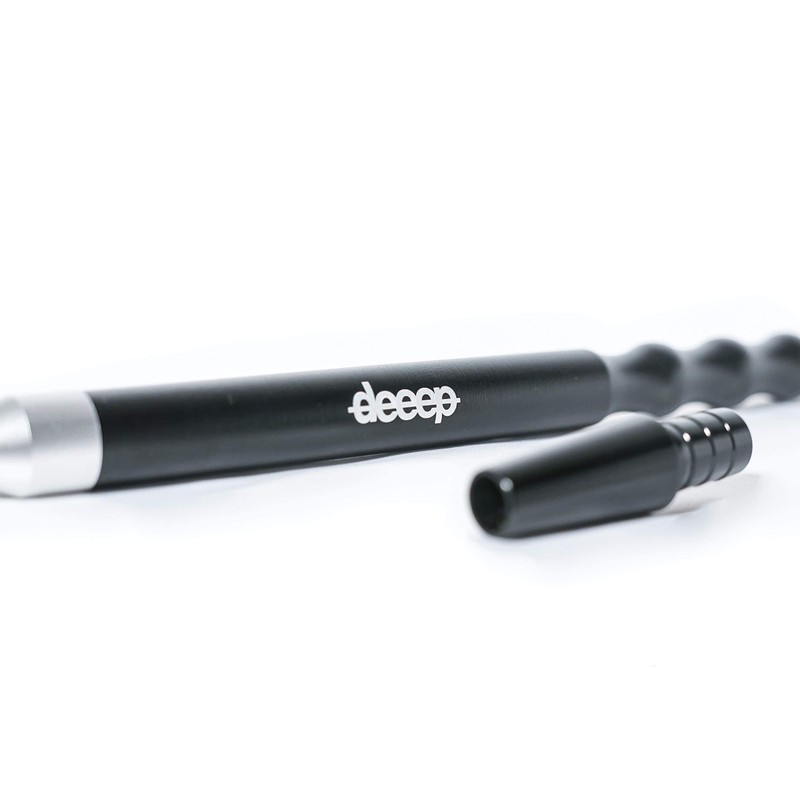 [deeep] Original Handle for Shisha, Stainless Steel, Total Length 9.8