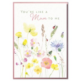 You're Like A Mum to Me. Lovely Floral Birthday Card for A Step Mum or Special Someone