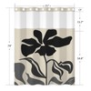 NAEMBCU Abstract No Hook Shower Curtain with Liner 71 x