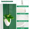 Sungmor 3 Pack Self Watering Hanging Planters, Unique Eggshell Shape