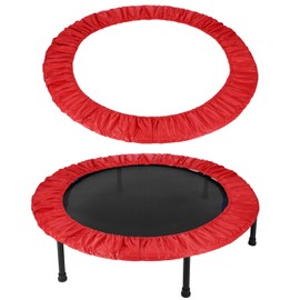 YELARXI Trampolines Spring Cover, Round Small Trampolines Replacement Cover, 6 Holes Safety Pad Replacement - Fitting for (Men/Women/Indoor/Home/Fitness) 40 Inch & Oxford Cloth & Red