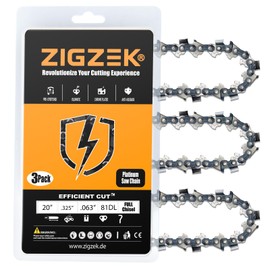 Chainsaw Chain 20 Inch .325" Pitch, .063" Gauge, 81 Drive Links Fits MS 260 MS261 MS270 MS271 MS290 MS291 026 281 400 039 310 26RS81 22ELPX81
