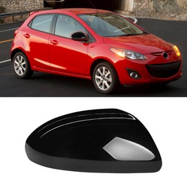 OWITAT Compatible with Mazda 2 2011-2015/Mazda 3 2010-2013 Right Passenger Side Mirror Cap Cover, Door Rearview Side Mirror Cover Replacement for Mazda, Glossy Black