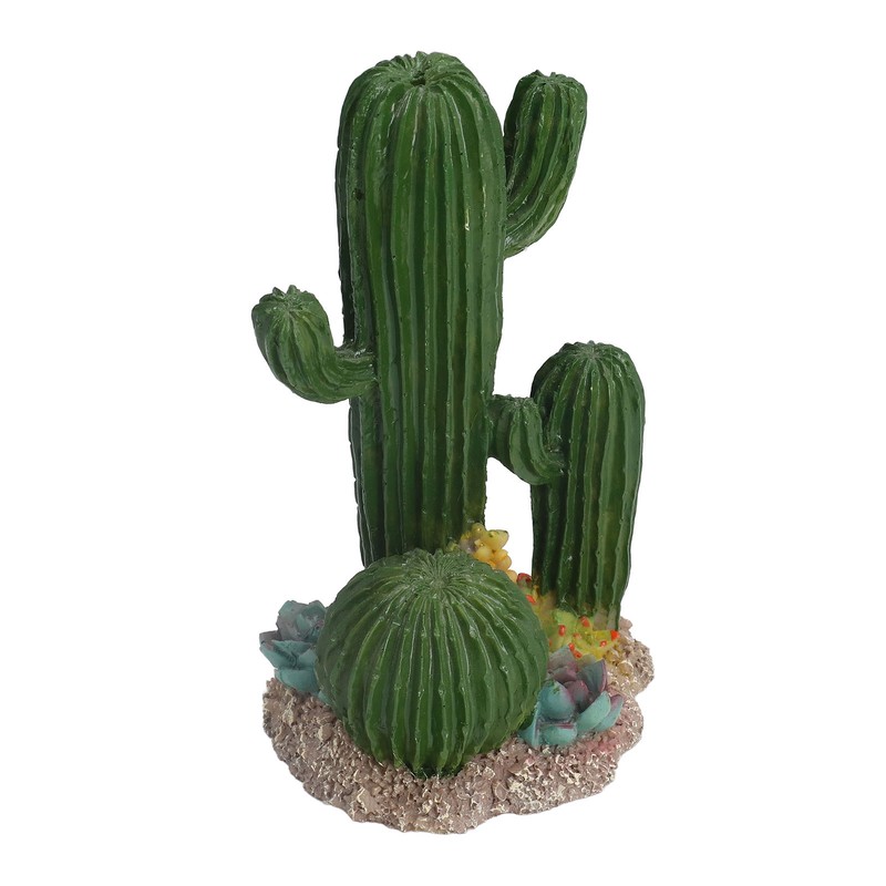 Simulation Resin Cactus Ornament Stable Aquarium Cactus Decoration with Succulents