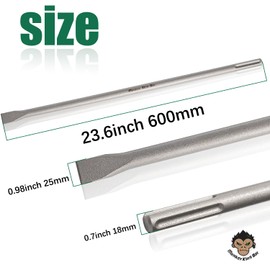 MonkeyKingBar -SDS Max Bits Set 24" Flat Chisel-Masonry Drill Bits Suitable with All of SDS Max Hammer Drills- SDS Max Chisel Bit