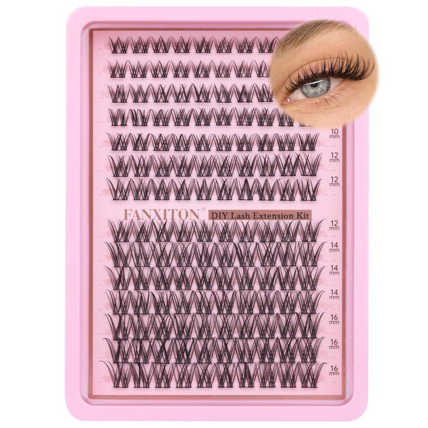 Natural Lash Clusters 8-16mm Lash Extension Wispy Eyelash Clusters Waterproof