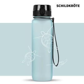 720°DGREE Water Bottle 1 Litre with "uberBottle" Motif + Strainer - Leak-Proof, Lightweight, BPA-Free, Shatterproof - Water Bottle for University, Sports, Fitness, Bike, Outdoor - Reusable Tritan