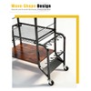 Cyfie Fishing Rod Rack, 4-Tier Mobile Heavy-Duty Holder for 10