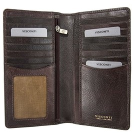 Visconti Tuscany 45 Secure RFID Blocking Genuine Leather Wallet Brown
