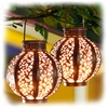 MAGGIFT 2 Pack Hanging Solar Lanterns Outdoor - Vintage Solar