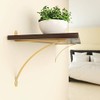 Knape & Vogt Shelf Bracket, Satin Gold, 12-inches, Holds Up